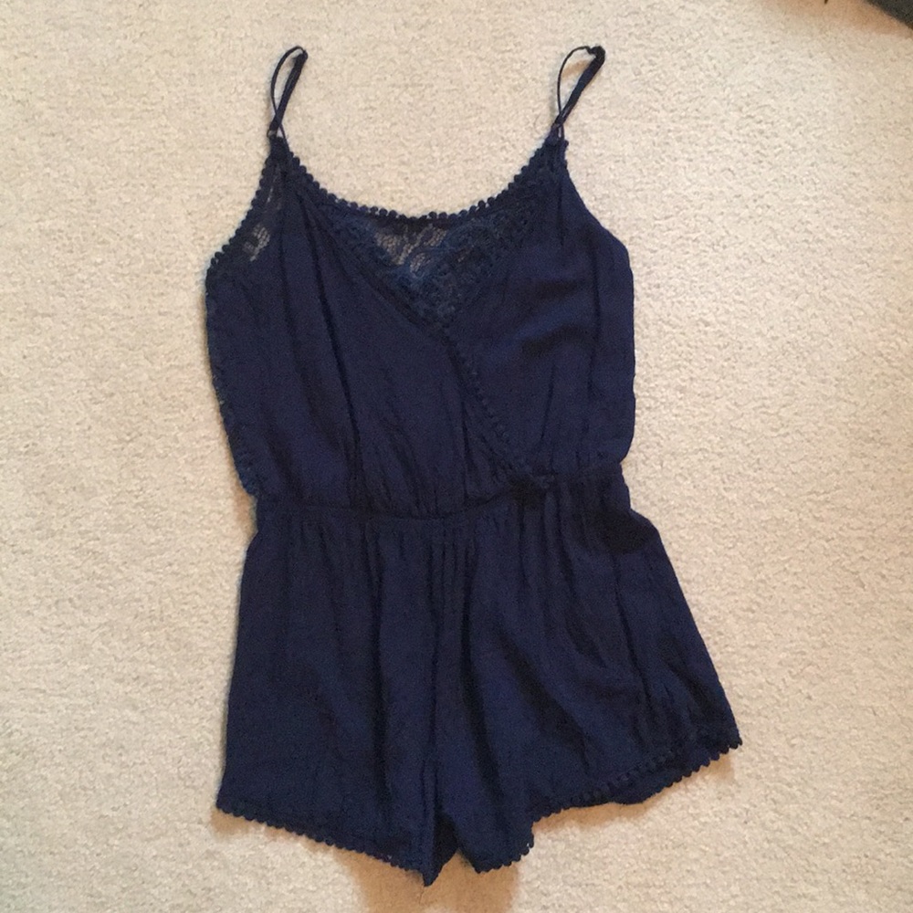 Navy Blue Tank Romper